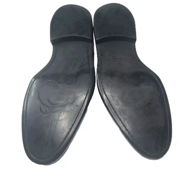 Gucci Men's Shoes Size 8.5 D Penny Loafers Black Leather Vintage - Picture 16 of 16